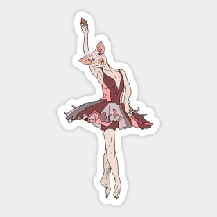 Pig Ballerina Tutu Sticker